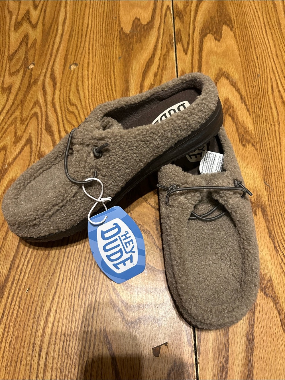 Hey Dude Taupe Sherpa Slip-On Mocs